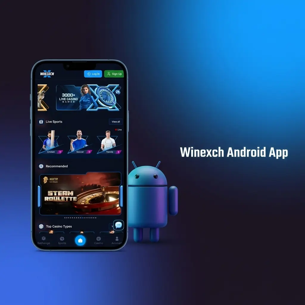Winexch Android app free download for sports betting and casino games across India