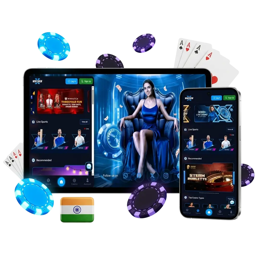 Winexch India sports betting and online casino platform with cricket, live dealer games, UPI payments and 200% bonus