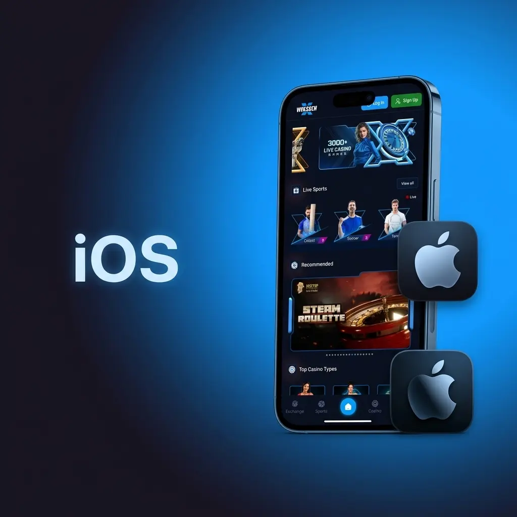 Winexch iOS mobile site guide showing how to add the platform to iPhone or iPad home screen via Safari browser