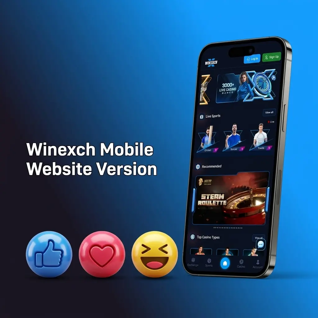 Winexch mobile website version accessible on smartphones and tablets with full sports betting and casino features in India